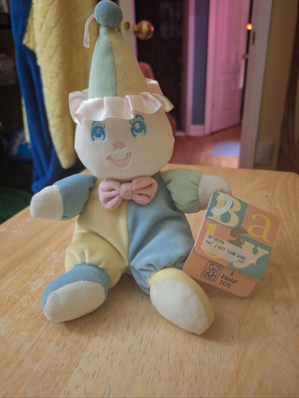Vintage Fiesta Clown With Rattle Sample New With Tags